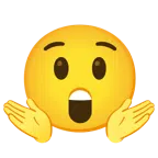 persona che scrolla le spalle + faccina stupita