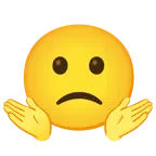 persona che scrolla le spalle + faccina leggermente imbronciata