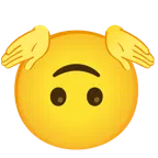 persona che scrolla le spalle + faccina sottosopra