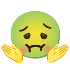 persona che scrolla le spalle + faccina nauseata