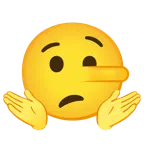 persona che scrolla le spalle + faccina bugiarda