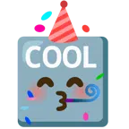 partying face + COOL button