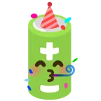 partying face + battery