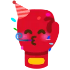 partying face + boxing glove