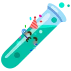 partying face + test tube
