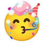 partying face + soap