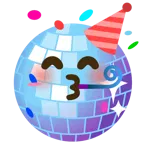 partying face + mirror ball