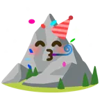 partying face + mountain