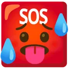 faccina accaldata + pulsante SOS