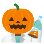 provetta + zucca di Halloween