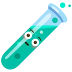 provetta + faccina imbarazzata
