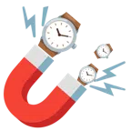 Magnet + Armbanduhr