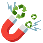 Magnet + Recycling-Symbol
