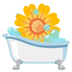Seife + gelbe Blüte