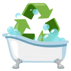 sapone + simbolo del riciclaggio