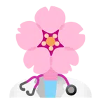 stetoscopio + fiore di ciliegio