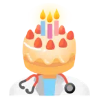 stetoscopio + torta di compleanno