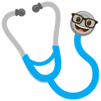 stetoscopio + faccina nerd