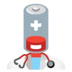 stetoscopio + batteria scarica