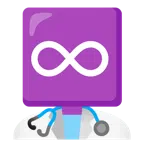 stetoscopio + simbolo dell’infinito