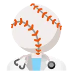 stetoscopio + palla da baseball