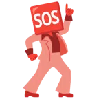 Discokugel + SOS-Zeichen