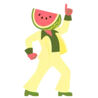 Discokugel + Wassermelone