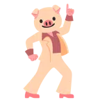 Discokugel + Schweinegesicht