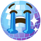Discokugel + heulendes Gesicht