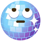Discokugel + Augen verdrehendes Gesicht