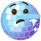 Discokugel + lügendes Gesicht