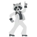Discokugel + Waschbär