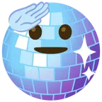 Discokugel + salutierendes Gesicht