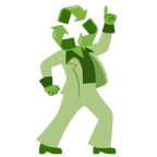 Discokugel + Recycling-Symbol