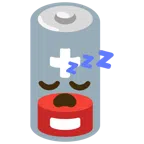 schwache Batterie + schlafendes Gesicht
