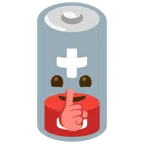 schwache Batterie + ermahnendes Gesicht