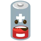 schwache Batterie + auf Lippe beißen
