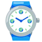 Armbanduhr + Globus mit Europa und Afrika