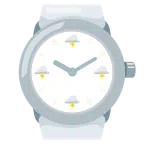 Armbanduhr + Wolke mit Blitz