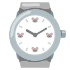 Armbanduhr + Mäusegesicht