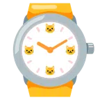 Armbanduhr + Katzengesicht