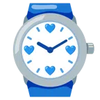 orologio + cuore blu
