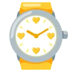 orologio + cuore giallo