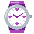 orologio + cuore viola