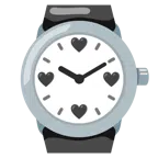 orologio + cuore nero