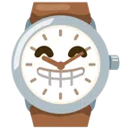 orologio + faccina raggiante con occhi felici
