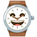 orologio + faccina con sorriso e occhi sorridenti