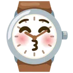 orologio + faccina che bacia con occhi chiusi
