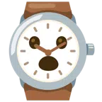 orologio + faccina con bocca aperta