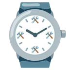 Armbanduhr + Hammer und Schraubenschlüssel